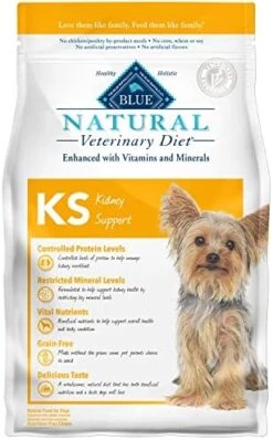 Blue Buffalo Natural Veterinary Diet KS Kidney Support Dry Dog Food, Chicken 6-lb Bag -Zoomie Shop 51ELWBA okL. AC