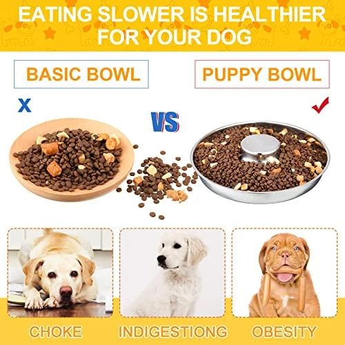 2 Pcs Puppy Bowl With 12 Pcs Puppy Collars Puppy Feeding Bowls Adjustable Puppy Whelping Collars Newborn Puppy Supplies Dog Whelping Kit Dog Bell Collar Puppy Litter Bowls Puppy ID Collars For Puppies 3 2 Pcs Puppy Bowl With 12 Pcs Puppy Collars Puppy Feeding Bowls Adjustable Puppy Whelping Collars Newborn Puppy Supplies Dog Whelping Kit Dog Bell Collar Puppy Litter Bowls Puppy ID Collars For Puppies - Image 3