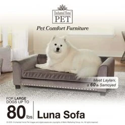 Enchanted Home Pet Gray Luna Pet Sofa, 41.75" L X 26.5" W, Large 5 Enchanted Home Pet Gray Luna Pet Sofa, 41.75" L X 26.5" W, Large -Zoomie Shop 51Etz1PMYRL