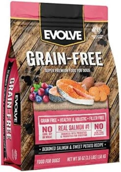 Evolve Grain Free Deboned Salmon And Sweet Potato Recipe Dog Food, 12lb 23 Evolve Grain Free Deboned Salmon And Sweet Potato Recipe Dog Food, 12lb -Zoomie Shop 51Extl7Z6L. AC