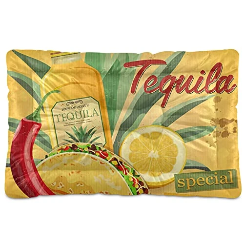Poeticcity Yellow Mexican Food Tortilla, Hamburger, Burrito, Tequila Dog Cat Bed Mat Soft Crate Pad Mattress Cushion For Small Medium Pets, Anti Slip Sleeping Kennel Mat Washable & Dry 36x24 Inch 1 Poeticcity Yellow Mexican Food Tortilla, Hamburger, Burrito, Tequila Dog Cat Bed Mat Soft Crate Pad Mattress Cushion For Small Medium Pets, Anti Slip Sleeping Kennel Mat Washable & Dry 36x24 Inch