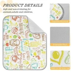 Washable Dog Cooling Mat Coffee Food Letter Summer Cats Sleeping Mat Coffee Eggs Breakfast Bread Dog Bed Mats 23.6 * 38.6inch Pet Ice Silk Sleep Kennel Pad Animal Sleep Bed For Home Outdoor Travel -Zoomie Shop 51FJi7QNDwL