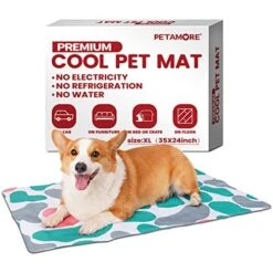 Petamore XL Size Self - Cooling Pet Mats For Dogs And Cats - Pressure Activated Non-Toxic Solid Cooling Gel Dog Bed Summer Pets Pads