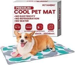 Petamore XL Size Self - Cooling Pet Mats For Dogs And Cats - Pressure Activated Non-Toxic Solid Cooling Gel Dog Bed Summer Pets Pads -Zoomie Shop 51FN7DIJTTL. AC