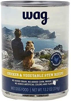 Amazon Brand - Wag Stew Canned Dog Food, Beef & Vegetable Recipe, 13.2 Oz Can (Pack Of 12) -Zoomie Shop 51FVFMl4ML. AC