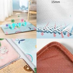 Pet Dog Mat Summer Cat Dog Ice Silk Mat Sleeping Pad Ice Pad Cooling Resistant Bite Nest Cat With Pad Cool Pad (Color : Green, Size : XL) -Zoomie Shop 51FgtUl132L