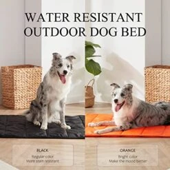 BDEUS 51x35In Large Size Outdoor Dog Bed, Waterproof & Portable Camping Travel Pet Mat, Easy To Clean, Washable Odor Resistant Pet Cooling Pad (Orange) -Zoomie Shop 51FiROj4KgL