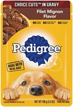 PEDIGREE CHOICE CUTS In Gravy Adult Soft Wet Meaty Dog Food Variety Pack, (18) 3.5 Oz. Pouches -Zoomie Shop 51FprUVz3AL. AC
