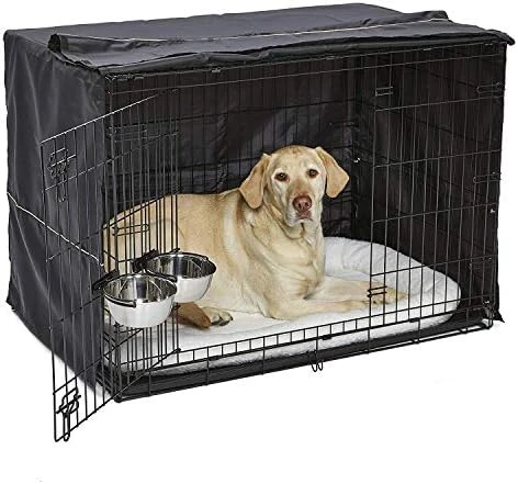 MidWest Homes For Pets ICrate Dog Crate Starter Kit | 24-Inch Dog Crate Kit Ideal For Small Dog Breeds (weighing 13 - 25 Pounds) || Includes Dog Crate, Pet Bed, 2 Dog Bowls & Dog Crate Cover (Blue) 9 MidWest Homes For Pets ICrate Dog Crate Starter Kit | 24-Inch Dog Crate Kit Ideal For Small Dog Breeds (weighing 13 - 25 Pounds) || Includes Dog Crate, Pet Bed, 2 Dog Bowls & Dog Crate Cover (Blue) - Image 9