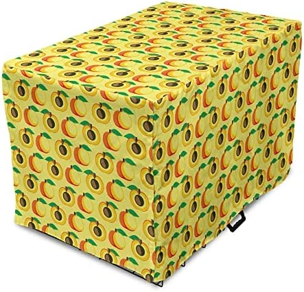 Ambesonne Fruit Dog Crate Cover, Fresh Pear Slices Leaves Juicy Organic Food Eat Summer Garden Pattern, Easy To Use Pet Kennel Cover For Small Dogs Puppies Kittens, 22 Inch, Green Earth Yellow White 15 Ambesonne Fruit Dog Crate Cover, Fresh Pear Slices Leaves Juicy Organic Food Eat Summer Garden Pattern, Easy To Use Pet Kennel Cover For Small Dogs Puppies Kittens, 22 Inch, Green Earth Yellow White - Image 15