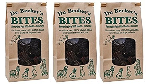 Dr. Becker's Bites Grain Free Treats For Dogs & Cats, 3 Packs 1 Dr. Becker's Bites Grain Free Treats For Dogs & Cats, 3 Packs