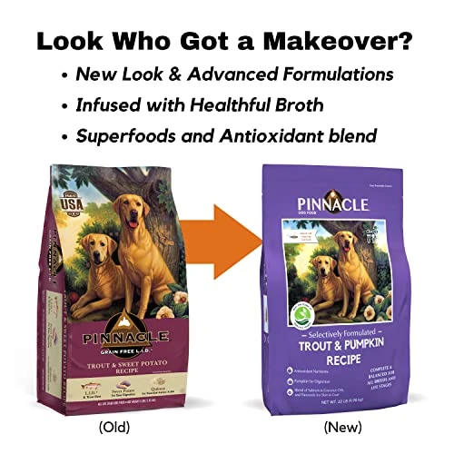 Pinnacle Trout & Pumpkin Dry Dog Food 4 Lb, Infused With Broth 2 Pinnacle Trout & Pumpkin Dry Dog Food 4 Lb, Infused With Broth - Image 2