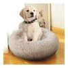YangYan 40-100cm Soft Dog Bed Washable Long Plush Dog Kennel Dog House Velvet Mats Sofa For Dog Chihuahua Dog Basket Pet Bed (Color : E, Size : Diameter 60cm)