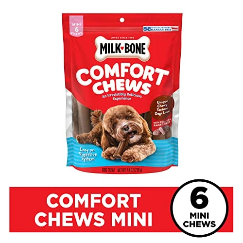 Milk-Bone Mini Comfort Chews, Dog Treats With Unique Chewy Texture And Real Beef, 6 Mini Chews (Pack Of 5) 2 Milk-Bone Mini Comfort Chews, Dog Treats With Unique Chewy Texture And Real Beef, 6 Mini Chews (Pack Of 5) - Image 2