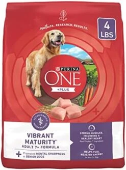 Purina ONE High Protein Dry Senior Dog Food Plus Vibrant Maturity Adult 7 Plus Formula - 31.1 Lb. Bag -Zoomie Shop 51GxCwCrmvL. AC