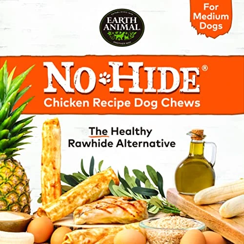 EARTH ANIMAL No Hide Medium Chicken Flavored Natural Rawhide Free Dog Chews Long Lasting Dog Chew Sticks | Dog Treats For Large Dogs | Great Dog Chews For Aggressive Chewers 2 EARTH ANIMAL No Hide Medium Chicken Flavored Natural Rawhide Free Dog Chews Long Lasting Dog Chew Sticks | Dog Treats For Large Dogs | Great Dog Chews For Aggressive Chewers - Image 2