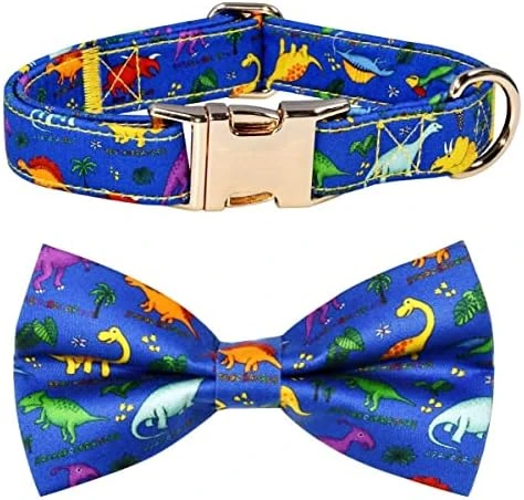 JIUJIA Stud Muffin Dog Bow Tie Dog Collar Accessory,Detachable Bowtie,Adjustable Collar For Small Medium Large Dogs 7 JIUJIA Stud Muffin Dog Bow Tie Dog Collar Accessory,Detachable Bowtie,Adjustable Collar For Small Medium Large Dogs - Image 7