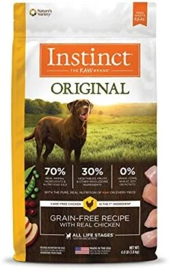 Instinct Original Grain Free Recipe With Real Chicken Natural Dry Dog Food, 4 Lb. Bag 18 Instinct Original Grain Free Recipe With Real Chicken Natural Dry Dog Food, 4 Lb. Bag -Zoomie Shop 51HB5UvrnLL. AC