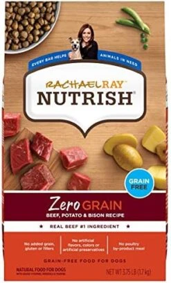 Rachael Ray Nutrish Zero Grain Dry Dog Food, Beef, Potato & Bison Recipe, 3.75 Pounds -Zoomie Shop 51HCiLmFOnL. AC