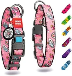 WAUDOG Nylon Dog Collar - Adjustable Dog Collar For Large Dogs, Small & Medium Dogs - Breakaway Puppy Collars For Large Breed Dogs - Boy & Girl Dog Collars With Durable Plastic Buckle And QR Dog Tag -Zoomie Shop 51HEsP4yXFL. AC