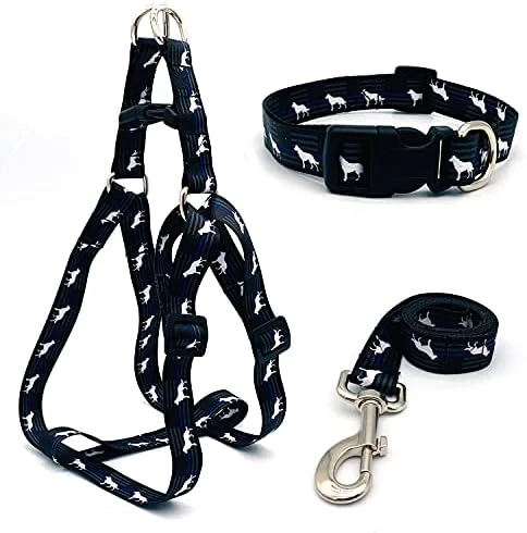 Large Dog Harness And Leash Set With Collar, No Pull Dog Harness No Escape Chew Proof Durable Dog Leash Personalized Adjustable Buckle Dog Collar With Pizza Food Pattern 13 Large Dog Harness And Leash Set With Collar, No Pull Dog Harness No Escape Chew Proof Durable Dog Leash Personalized Adjustable Buckle Dog Collar With Pizza Food Pattern - Image 13