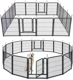 TMEE Dog Playpens 8/16 Panels Dog Pen Outdoor Indoor Dog Fence Exercise Pen 24 Inch Height Pet Play Yard Gate With Doors For Small Dogs/Puppies, Pet Playpen For RV, Camping, Yard, 8 Pcs 23 TMEE Dog Playpens 8/16 Panels Dog Pen Outdoor Indoor Dog Fence Exercise Pen 24 Inch Height Pet Play Yard Gate With Doors For Small Dogs/Puppies, Pet Playpen For RV, Camping, Yard, 8 Pcs -Zoomie Shop 51HsH8hT6L. AC 1
