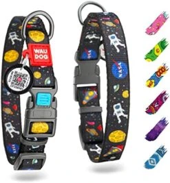 WAUDOG Nylon Dog Collar - Adjustable Dog Collar For Large Dogs, Small & Medium Dogs - Breakaway Puppy Collars For Large Breed Dogs - Boy & Girl Dog Collars With Durable Plastic Buckle And QR Dog Tag -Zoomie Shop 51I2uveRYkL. AC 1