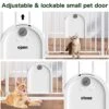 Baby Gate With Cat Door, 29.5"-48" Auto Close Durable Metal Dog Gate For Stairs, Doorways And House, Easy Walk Thru Safety Gate With Pet Door, Includes 4 Wall Cups And 2 Extension Pieces, 30in Tall