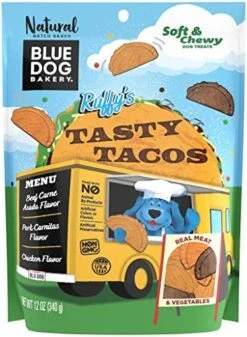 Blue Dog Bakery, Ruffy's Food Truck Dog Treat Variety Pack, Tasty Taco, Tailgate Favorites & All Day Breakfast, (3) Bags -Zoomie Shop 51IEpiocQVL. AC 1