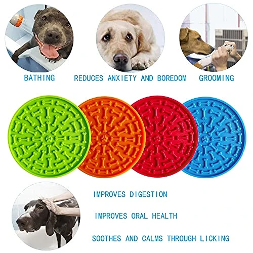 Lick Mat For Dogs - Dog Dispensing Mat Silicone Bowls Dog Lick Mat Lick Mat For Pet Bathing Grooming And Dog Training Pet Supplies 3 Lick Mat For Dogs - Dog Dispensing Mat Silicone Bowls Dog Lick Mat Lick Mat For Pet Bathing Grooming And Dog Training Pet Supplies - Image 3