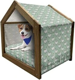 Lunarable Farming Wooden Pet House, Organic Cucumbers Dill Pickles Healthy Food Vegetables Salad Homemade, Outdoor & Indoor Portable Dog Kennel With Pillow And Cover, Large, Fern Green And Emerald -Zoomie Shop 51IbVnixPAL. AC 1