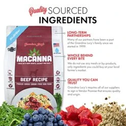 Grandma Lucy's Macanna Freeze Dried Grain Free Beef Recipe Dog Food 1 Lbs -Zoomie Shop 51IkDDUs8cL