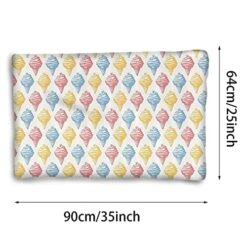 GENERIC Multicolor Warming Cushion Mat For Cats Dogs Small Pets Ice Cream Cones 50s Time Colored Drawings For Bed, Couch, Sofa, Travel,Washable & Lightweight Food Decor 25" X 35" -Zoomie Shop 51IkyiuHLGL
