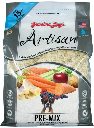Grandma Lucy's Artisan Pre-Mix Dog Food, Grain Free And Freeze-Dried - 3Lb Bag 1 Grandma Lucy's Artisan Pre-Mix Dog Food, Grain Free And Freeze-Dried - 3Lb Bag