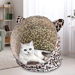 SONGBIRDTH Pet Bed,Leopard Pattern Foldable Cat Dog Nest Kitten Mat Sleeping Bag Kennel Pet House,Breathable Cotton Blend,Removable Easy To Clean Leopard 8 SONGBIRDTH Pet Bed,Leopard Pattern Foldable Cat Dog Nest Kitten Mat Sleeping Bag Kennel Pet House,Breathable Cotton Blend,Removable Easy To Clean Leopard -Zoomie Shop 51ItBzlpkHL