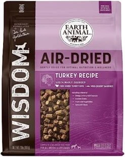 EARTH ANIMAL Wisdom Air Dried Dog Food | Turkey Recipe Premium Natural Dog Food | All Breeds & Ages | Made In The USA | 2 Pound Bag -Zoomie Shop 51IwIwbulOL. AC
