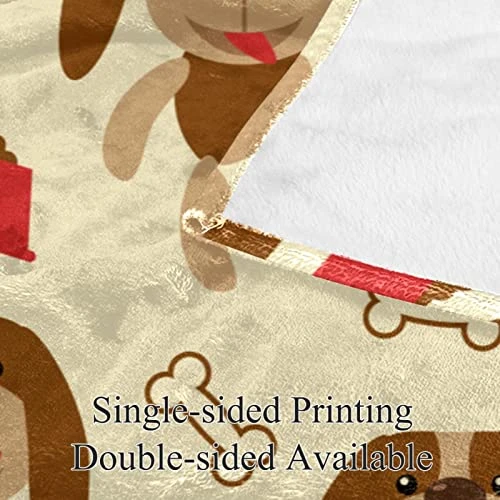 GENERIC Lovely Little Dog Bone Dog Food Fleece Throw Blanket For Couch Lightweight Plush Fuzzy 3 GENERIC Lovely Little Dog Bone Dog Food Fleece Throw Blanket For Couch Lightweight Plush Fuzzy - Image 3