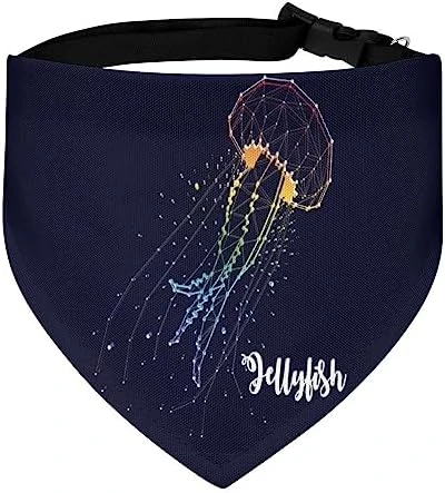 GENERIC Jellyfish Constellations Graphics Pet Bandana Collar - Scarf Collar - Art Dog Bandana Minimal Head Cicumference 6 GENERIC Jellyfish Constellations Graphics Pet Bandana Collar - Scarf Collar - Art Dog Bandana Minimal Head Cicumference - Image 6