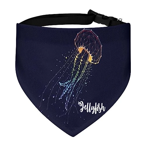 GENERIC Jellyfish Constellations Graphics Pet Bandana Collar - Scarf Collar - Art Dog Bandana Minimal Head Cicumference 1 GENERIC Jellyfish Constellations Graphics Pet Bandana Collar - Scarf Collar - Art Dog Bandana Minimal Head Cicumference