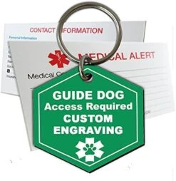 My Identity Doctor Guide Dog ID Tag Custom Engraved Hexagon Plastic - Yellow - Large -Zoomie Shop 51JFX6S2kxL. AC