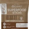 Dog Treat Naturals Sweet Potato & Quinoa Vegan Superfood Sticks For Dogs | All-Natural Premium Training Dog Treats | Contains Turmeric For Joint Health | Made In USA | 10 Ounces