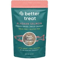 A Better Treat – Freeze Dried Salmon Dog Treats, Wild Caught, Single Ingredient | Natural High Value | Gluten Free, Grain Free, High Protein, Diabetic Friendly | Natural Fish Oil | Made In The USA