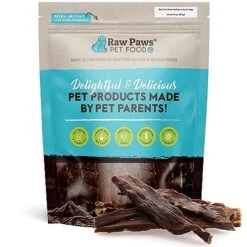 Raw Paws Free-Range Grass-Fed Water Buffalo Jerky For Dogs, 16-oz - Packed In USA - Pure Buffalo Meat - Beef Jerky For Dogs Alternative - Jerky Treats For Dogs - Jerky Sticks For Dogs, Dog Beef Jerky