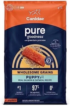 CANIDAE Pure Limited Ingredient Premium Puppy Dry Dog Food, Real Salmon & Oatmeal Recipe, 4 Lbs, With Wholesome Grains -Zoomie Shop 51KO2B8HIL. AC