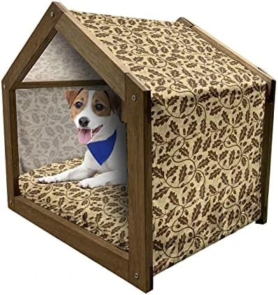 Lunarable Pumpkin Wooden Dog House, Colorful Fruits Of The Autumn Halloween Vegetarian And Vegan Food Options, Outdoor & Indoor Portable Dog Kennel With Pillow And Cover, X-Large, Orange Green 10 Lunarable Pumpkin Wooden Dog House, Colorful Fruits Of The Autumn Halloween Vegetarian And Vegan Food Options, Outdoor & Indoor Portable Dog Kennel With Pillow And Cover, X-Large, Orange Green - Image 10