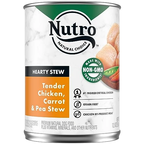 NUTRO HEARTY STEW Adult Natural Grain Free Wet Dog Food Cuts In Gravy Tender Chicken, Carrot & Pea Stew, 12.5 Oz. Cans (Pack Of 12) 1 NUTRO HEARTY STEW Adult Natural Grain Free Wet Dog Food Cuts In Gravy Tender Chicken, Carrot & Pea Stew, 12.5 Oz. Cans (Pack Of 12)