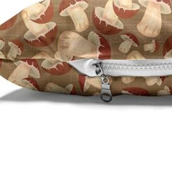 Ambesonne Mushroom Pet Bed, Organic Food Porcini Mushroom With Vintage Grunge Display Harvest Farmland, Chew Resistant Pad For Dogs And Cats Cushion With Removable Cover, 24" X 39", Cocoa Brown Beige 7 Ambesonne Mushroom Pet Bed, Organic Food Porcini Mushroom With Vintage Grunge Display Harvest Farmland, Chew Resistant Pad For Dogs And Cats Cushion With Removable Cover, 24" X 39", Cocoa Brown Beige -Zoomie Shop 51KkvHx88UL