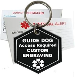 My Identity Doctor Guide Dog ID Tag Custom Engraved Hexagon Plastic - Yellow - Large -Zoomie Shop 51KwIYVYcVL. AC