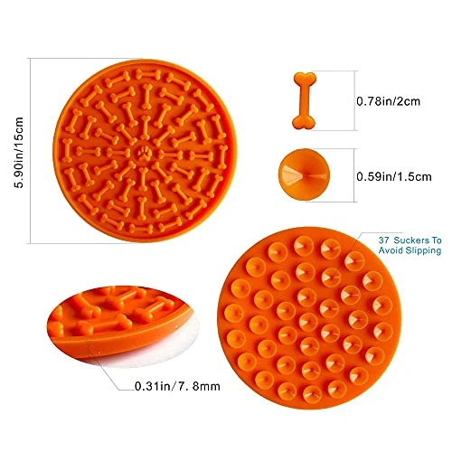 Lick Mat For Dogs - Dog Dispensing Mat Silicone Bowls Dog Lick Mat Lick Mat For Pet Bathing Grooming And Dog Training Pet Supplies 2 Lick Mat For Dogs - Dog Dispensing Mat Silicone Bowls Dog Lick Mat Lick Mat For Pet Bathing Grooming And Dog Training Pet Supplies - Image 2