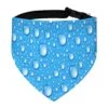 GENERIC Water Drop Blue Pattern Pet Bandana Collar - Scarf Collar - Art Dog Bandana Minimal Head Cicumference